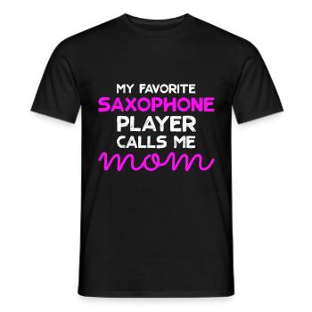 Saxophonspieler Mutter Tochter - Männer T-Shirt - Schwarz - Vorne - AI Model Male 178 light (178cm)
