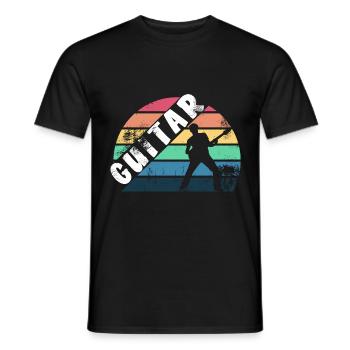 Musiker Gitarre - Männer T-Shirt - Schwarz - Vorne - AI Model Male 178 light (178cm)