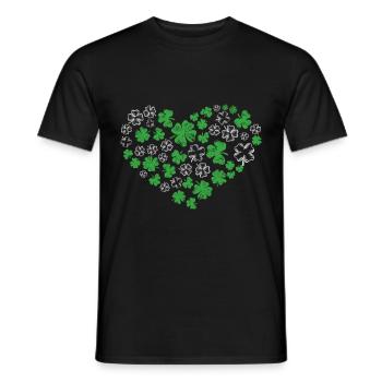 Cloverleaf Heart Tout le meilleur pour la Saint-Patrick - T-shirt homme - noir - Devant - AI Model Male 178 light (178cm)