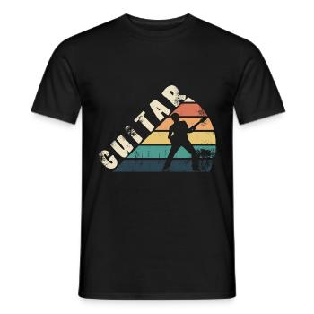 Je joue de la guitare - T-shirt homme - noir - Devant - AI Model Male 178 light (178cm)