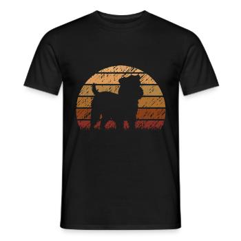 Brussels Griffon Hund Vintage Retro - Männer T-Shirt - Schwarz - Vorne - AI Model Male 178 light (178cm)