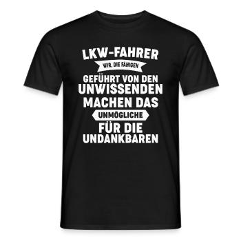 Chauffeur de camion - T-shirt homme - noir - Devant - AI Model Male 178 light (178cm)