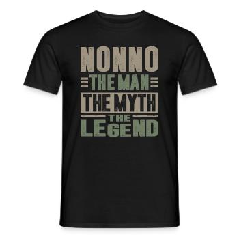 Nonno la légende - T-shirt homme - noir - Devant - AI Model Male 178 light (178cm)