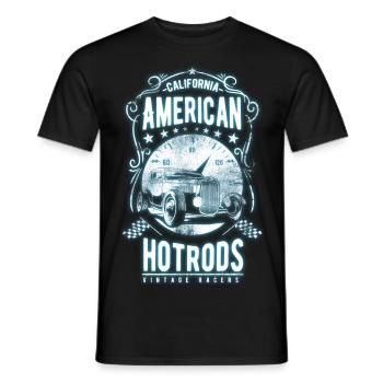 Hotrod Rennfahrer - Männer T-Shirt - Schwarz - Vorne - AI Model Male 178 light (178cm)