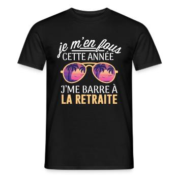 J'me barre à la retraite - Futur Retraité Cadeau - T-shirt homme - noir - Devant - AI Model Male 178 light (178cm)