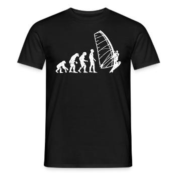 Kitesailing - Men's T-Shirt - black - Front - AI Model Male 178 light (178cm)