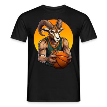 Joueur de basket-ball Capricorne - T-shirt homme - noir - Devant - AI Model Male 178 light (178cm)