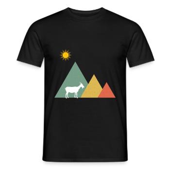 Chèvre billy chèvre alpes - T-shirt homme - noir - Devant - AI Model Male 178 light (178cm)
