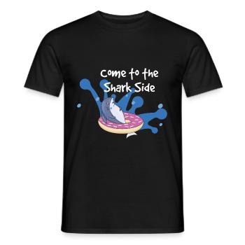 komm auf die dunkle Hai Seite - Männer T-Shirt - Schwarz - Vorne - AI Model Male 178 light (178cm)