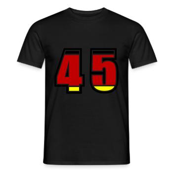 45 Nummer Deutschland Trikot - Männer T-Shirt - Schwarz - Vorne - AI Model Male 178 light (178cm)