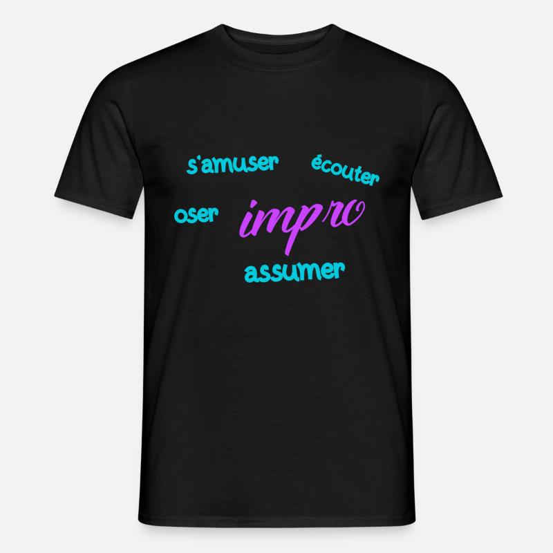 Having fun with improv - Men's T-Shirt - black