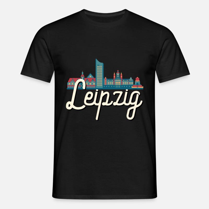 Leipzig - Männer T-Shirt - Schwarz