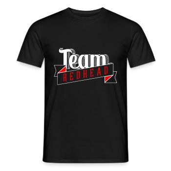 Redhead Team Ginger Squad Red Orange Hair Irish - Men's T-Shirt - black - Front - AI Model Male 178 light (178cm)