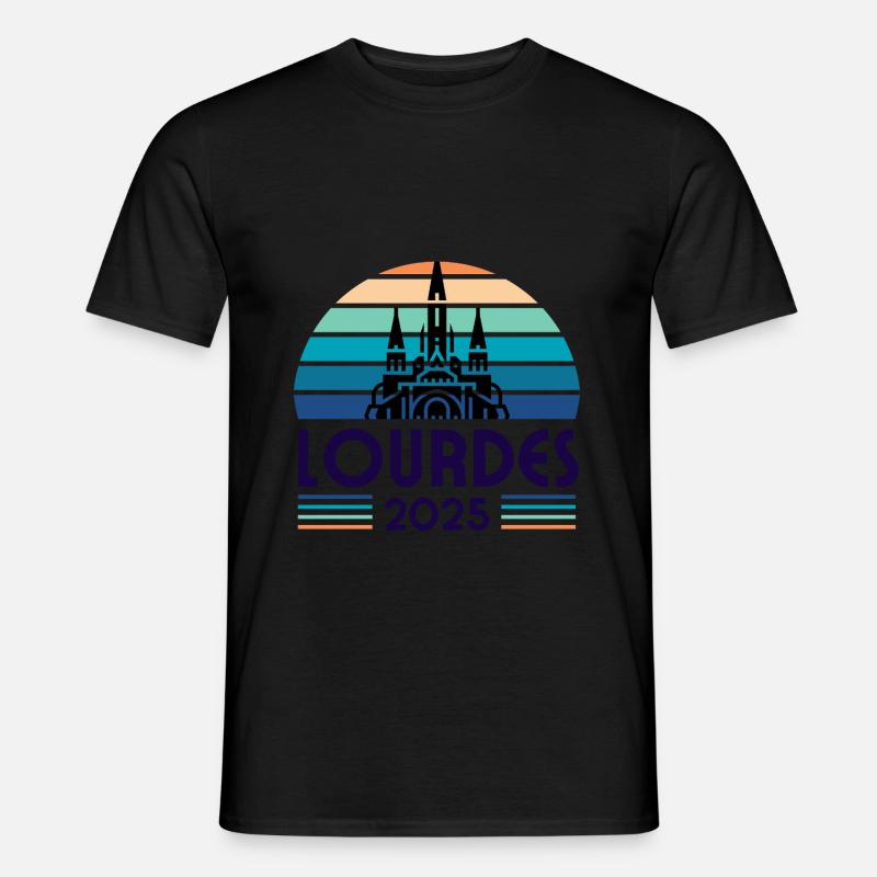 Lourdes 2025 - Männer T-Shirt - Schwarz