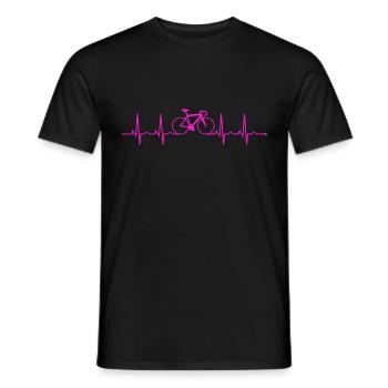 Bicycle gift cyclist road bike MTB BMX Fixie - Men's T-Shirt - black - Front - AI Model Male 178 light (178cm)