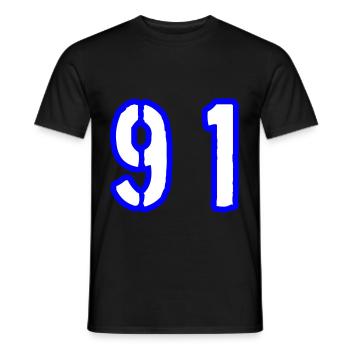 91 Number Symbol - Men's T-Shirt - black - Front - AI Model Male 178 light (178cm)