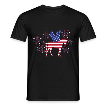Einhorn Pferd WoKids 4. Juli - Männer T-Shirt - Schwarz - Vorne - AI Model Male 178 light (178cm)