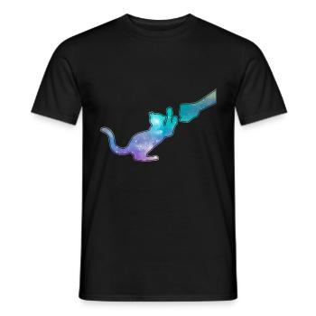Pastell Katze Freunde Feline Pet Lover - Männer T-Shirt - Schwarz - Vorne - AI Model Male 178 light (178cm)