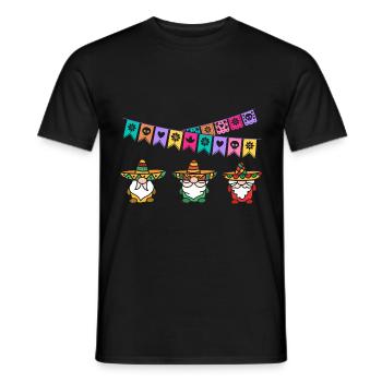Sombrero Nains Fiesta Joyeux Cinco De Mayo - T-shirt homme - noir - Devant - AI Model Male 178 light (178cm)