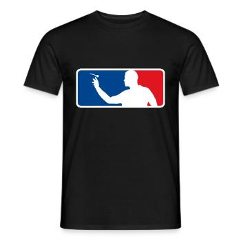 Lustige Darts und Dart Geschenke für Dartspieler - Männer T-Shirt - Schwarz - Vorne - AI Model Male 178 light (178cm)