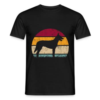 Hollandse Holland Herder Vintage Hundebesitzer - Männer T-Shirt - Schwarz - Vorne - AI Model Male 178 light (178cm)