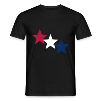 Stars Patriotic Drapeau américain USA - T-shirt homme - noir - Devant - AI Model Male 178 light (178cm)