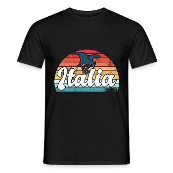italia fun - Men's T-Shirt - black - Front - AI Model Male 178 light (178cm)