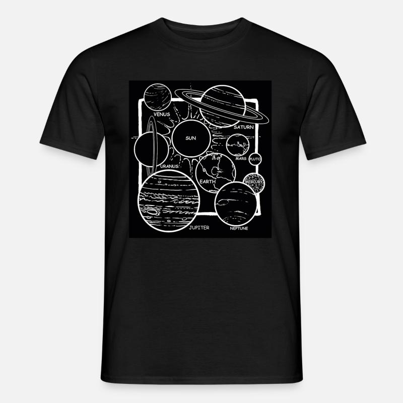 Planeten Sonnensystem Galaxys - Männer T-Shirt - Schwarz