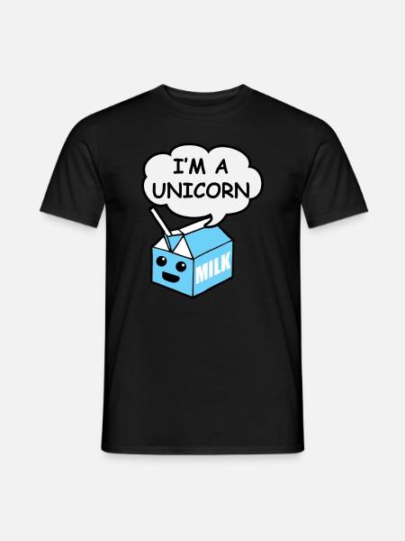 Licorne de lait Licorne Funny Cute Kid - T-shirt homme - noir