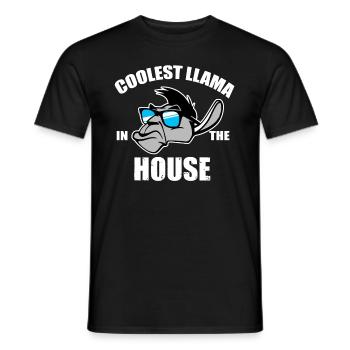 Lama animaux animaux Cool Kid Comic cadeau - T-shirt homme - noir - Devant - AI Model Male 178 light (178cm)