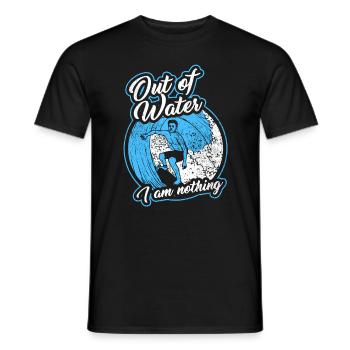 Surf surf surf board vintage mer vacances - T-shirt homme - noir - Devant - AI Model Male 178 light (178cm)