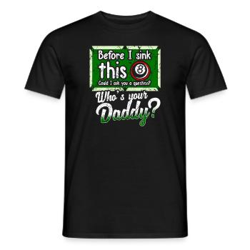 Billard billard billard billard billard billard - T-shirt homme - noir - Devant - AI Model Male 178 light (178cm)
