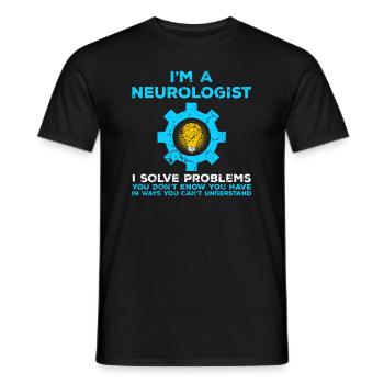 Docteur Docteur Neurologie Cerveau - T-shirt homme - noir - Devant - AI Model Male 178 light (178cm)