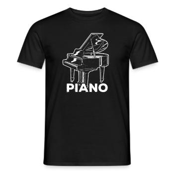 Piano Klavier Musikinstrument - Männer T-Shirt - Schwarz - Vorne - AI Model Male 178 light (178cm)