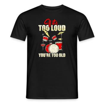 Batteur batteur batteur - T-shirt homme - noir - Devant - AI Model Male 178 light (178cm)