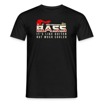 Musique de guitare bassiste - T-shirt homme - noir - Devant - AI Model Male 178 light (178cm)