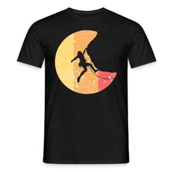 Climbing mountaineering peaks - Men's T-Shirt - black - Front - AI Model Male 178 light (178cm)
