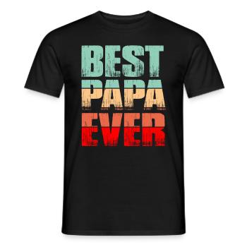 Father Best Father Father's Day - Men's T-Shirt - black - Front - AI Model Male 178 light (178cm)