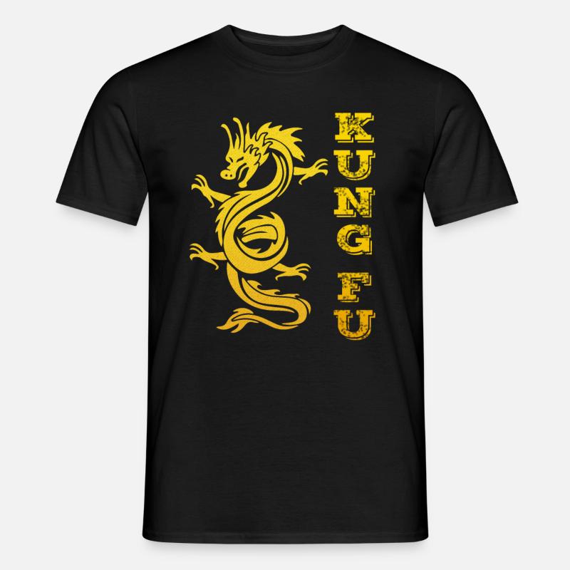 Kung Fu Drachen - Männer T-Shirt - Schwarz