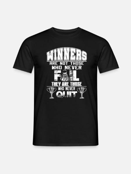 Badminton - Männer T-Shirt - Schwarz