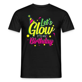 Birthday Colorful Rays Glow Colors Celebrate - Men's T-Shirt - black - Front - AI Model Male 178 light (178cm)