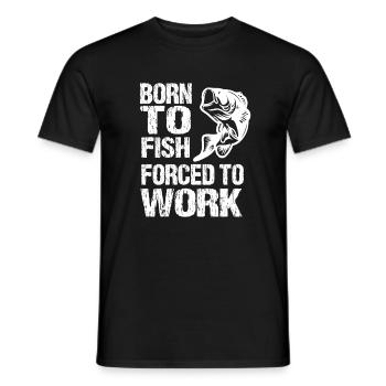 Fischer Fischen Angeln Fisch Retro - Männer T-Shirt - Schwarz - Vorne - AI Model Male 178 light (178cm)