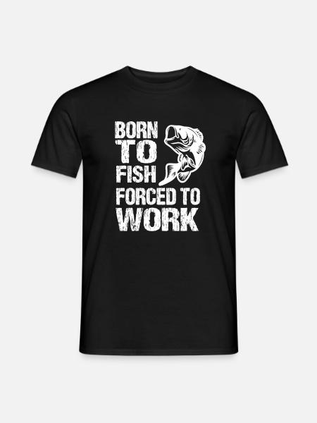 Fisherman Fishing Fishing Fish Retro - Men's T-Shirt - black