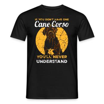 Cane Corso dog puppy - Men's T-Shirt - black - Front - AI Model Male 178 light (178cm)