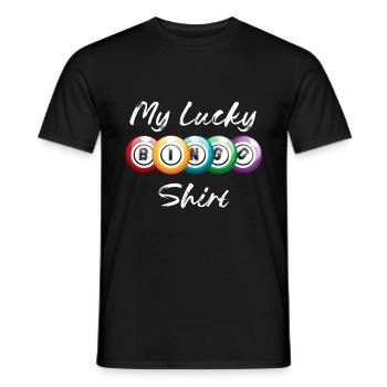 Bingo Game Gambler - Men's T-Shirt - black - Front - AI Model Male 178 light (178cm)