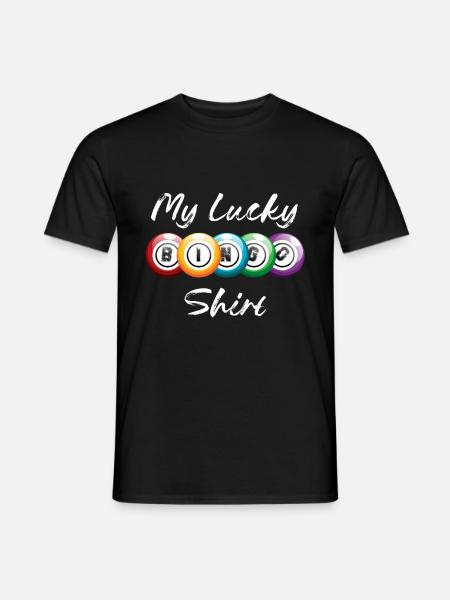 Bingo Spiel Gambler - Männer T-Shirt - Schwarz