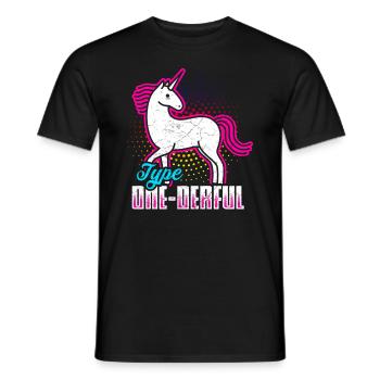 Diabète diabétique de type 1 licorne insuline - T-shirt homme - noir - Devant - AI Model Male 178 light (178cm)