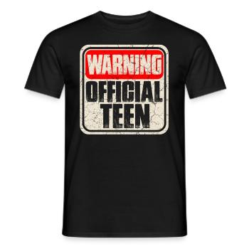 Adolescent teeny Adolescents Pupertät - T-shirt homme - noir - Devant - AI Model Male 178 light (178cm)