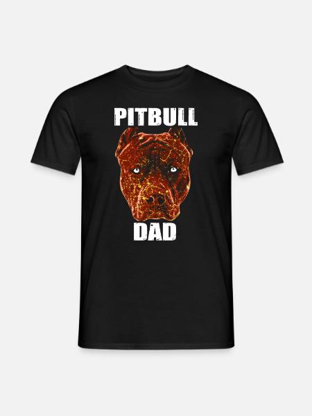 Pitbull Vater - Männer T-Shirt - Schwarz
