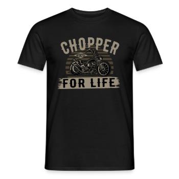 Chopper, moto pour la vie - T-shirt homme - noir - Devant - AI Model Male 178 light (178cm)